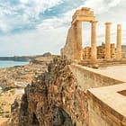 View from Acropolis in Lindos