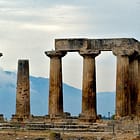 Ruins of Apollo temple in Corinth