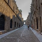 Medieval streets in Rhodes