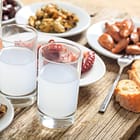 Greek ouzo and appetizers