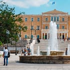 View of the Greek Parliament from Syntagma Square