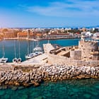 Mandraki port in Rhodes