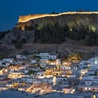 Night view of Lindos