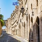 Medieval streets in Rhodes