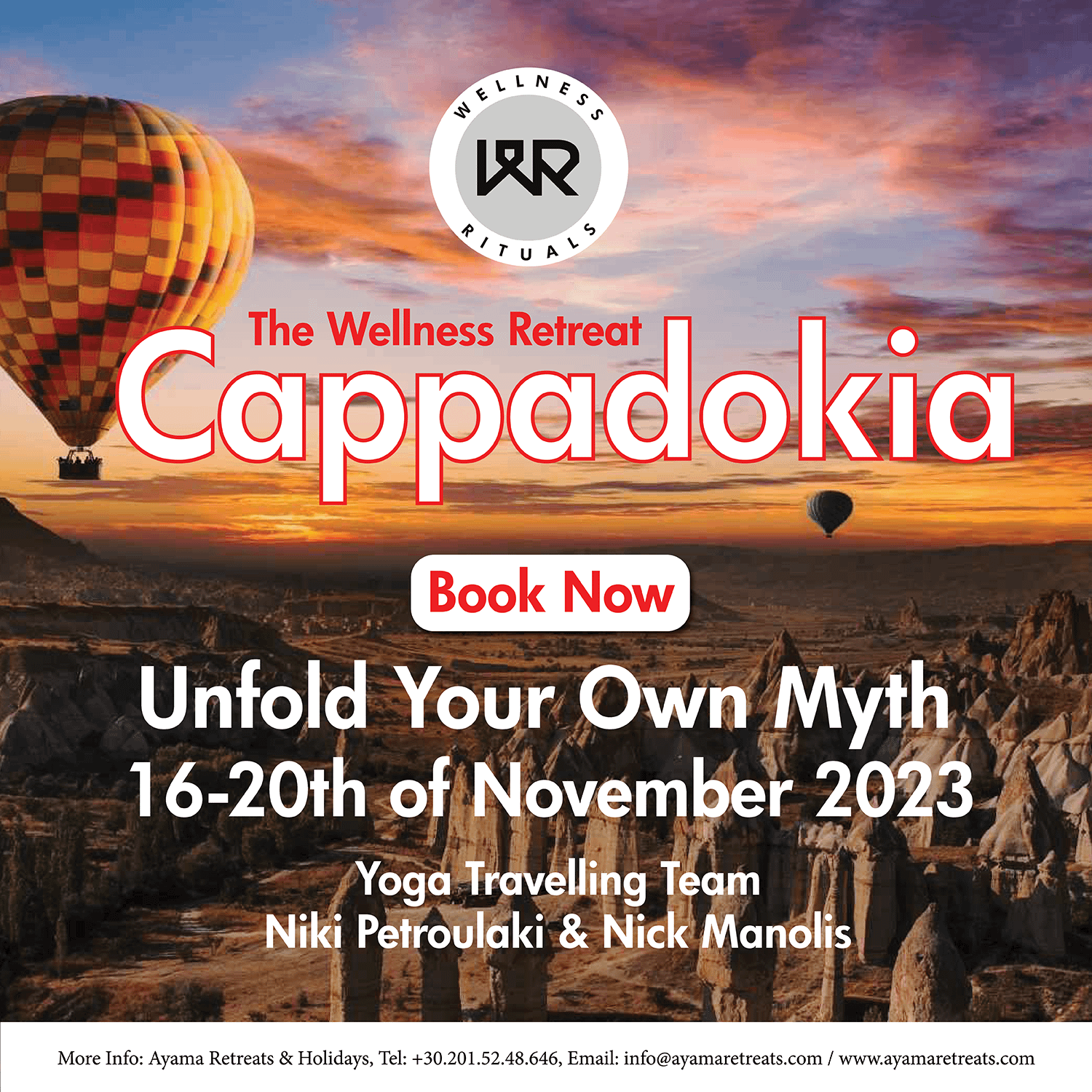 Wellness Retreat Cappadokia 16-20 Νοεμβρίου 2023